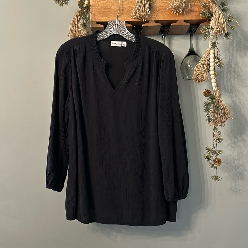 Women’s Kim Rogers size large black blouse